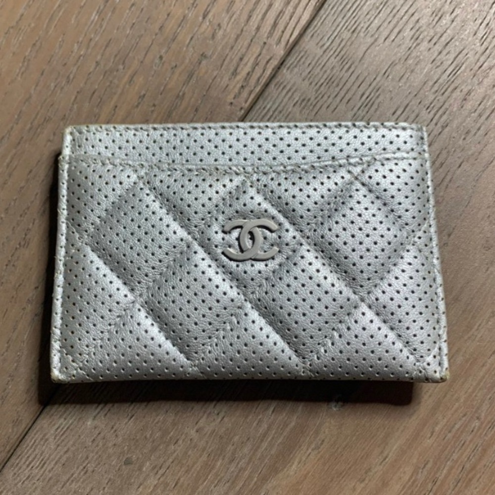 Chanel Silver Card Holder